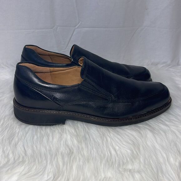Ecco Smooth Black Leather City‎ Slip-On Loafers Sz 12 main image 4